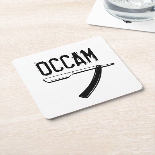 Occam's Razor Kartonnen Onderzetters (Schuin)