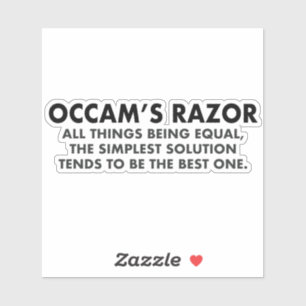 Occam's Razor Scientific Principle of Parsimony Sticker