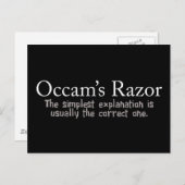 Occam's Razor Scientific Problem Solution Briefkaart (Voorkant / Achterkant)