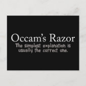 Occam's Razor Scientific Problem Solution Briefkaart (Voorkant)