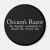 Occam's Razor Scientific Problem Solution Magneet (Voorkant)