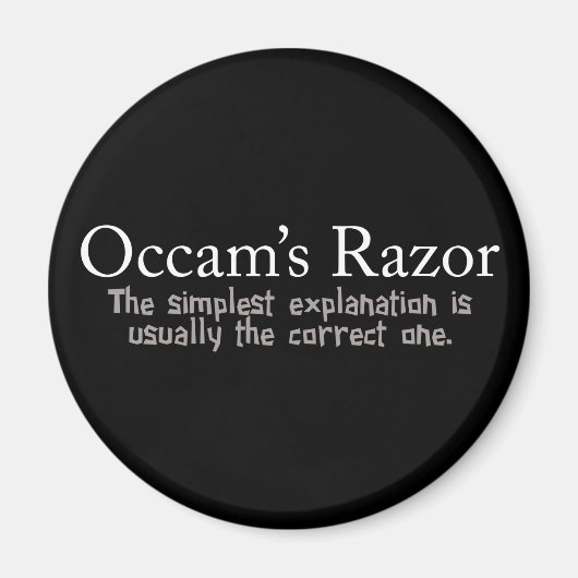 Occam's Razor Scientific Problem Solution Magneet (Voorkant)