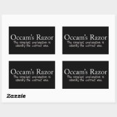 Occam's Razor Scientific Problem Solution Rechthoekige Sticker (Vel)