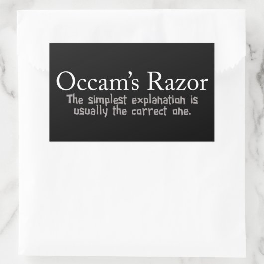 Occam's Razor Scientific Problem Solution Rechthoekige Sticker (Tas)