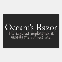 Occam's Razor Scientific Problem Solution Rechthoekige Sticker