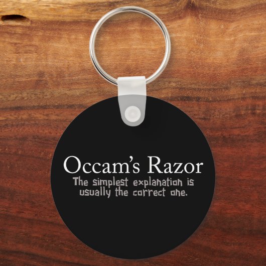Occam's Razor Scientific Problem Solution Sleutelhanger (Achterkant)