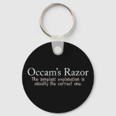 Occam's Razor Scientific Problem Solution Sleutelhanger (Achterkant)