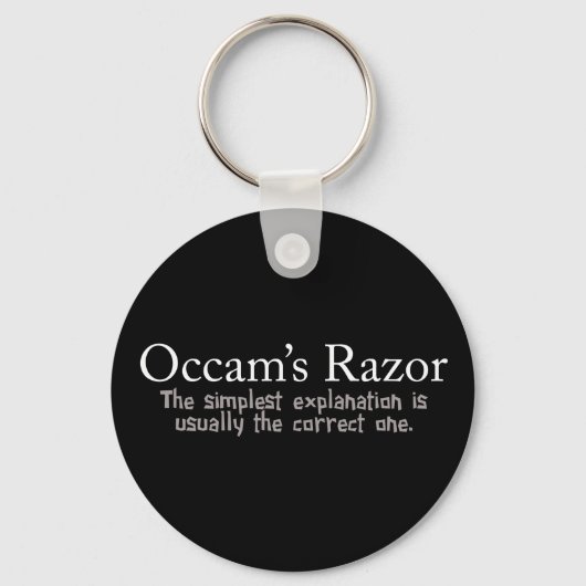 Occam's Razor Scientific Problem Solution Sleutelhanger (Achterkant)