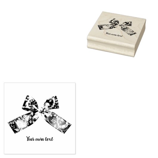 Occasies Satin Bow Rubber Stempel (Gestempeld)
