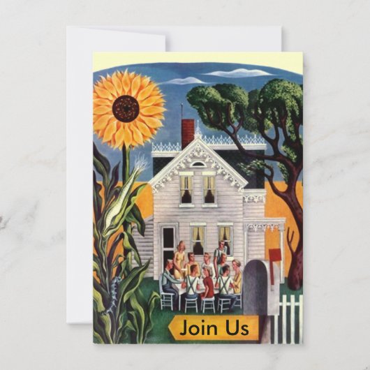 Occasion Fun Casual uitnodigingen voor front-porch (Voorkant)