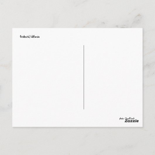 Occidental, Ca. Briefkaart (Achterkant)