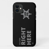 "OCCIFER RECHTS HIER" grappige politie-badge Case-Mate iPhone Case (Achterkant)