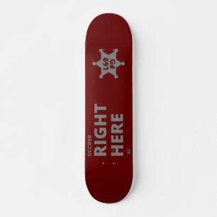 "OCCIFER RECHTS HIER" grappige politie-badge Persoonlijk Skateboard
