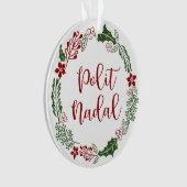 Occitan Merry Kerstmis Wreath, Polit Nadal Ornament (voorkant)