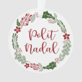 Occitan Merry Kerstmis Wreath, Polit Nadal Ornament (voorkant)