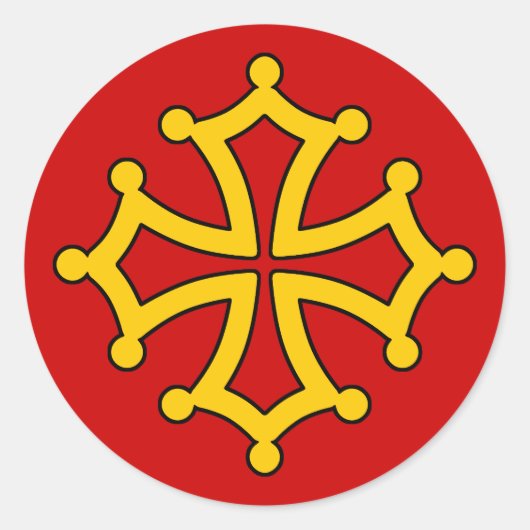 Occitania Ronde Sticker (Voorkant)