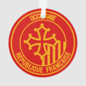 Occitanie Round Emblem Ornament (achterkant)