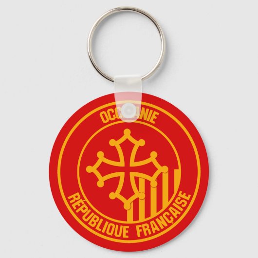 Occitanie Round Emblem Sleutelhanger (Voorkant)