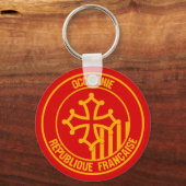 Occitanie Round Emblem Sleutelhanger (Voorkant)