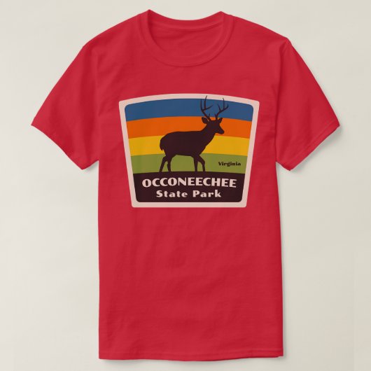 Occoneechee State Park Virginia Roaming Herten T-shirt (Design voorkant)