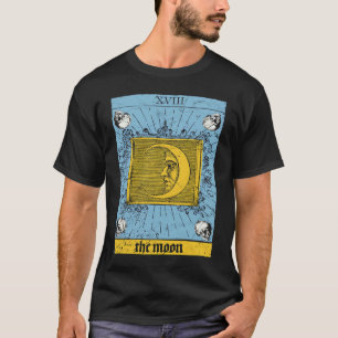 Occult Baphomet Tarot Kaart the Moon Devil Gothic T-shirt