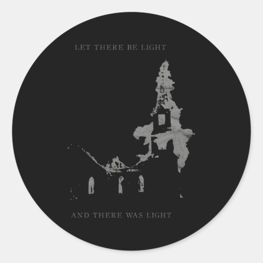 Occult Burning Church Atheïst Satan Devil Antichri Ronde Sticker (Voorkant)