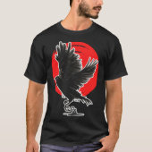 Occult Crow Gothic Baphomet Raven Emo Witchcraft T-shirt (Voorkant)