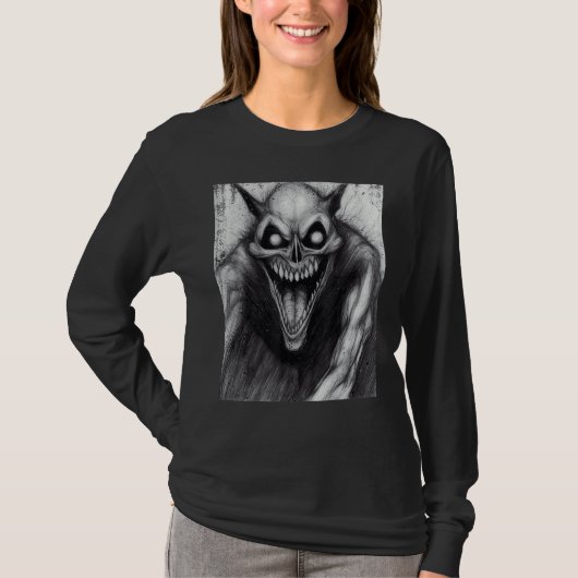 Occult Dark Horror Satanic Cat Demon Unholy Grunge T-shirt (Voorkant)