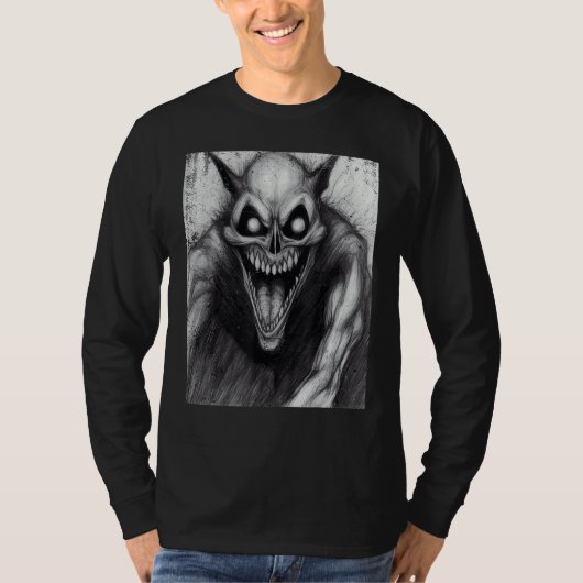 Occult Dark Horror Satanic Cat Demon Unholy Grunge T-shirt (Voorkant)