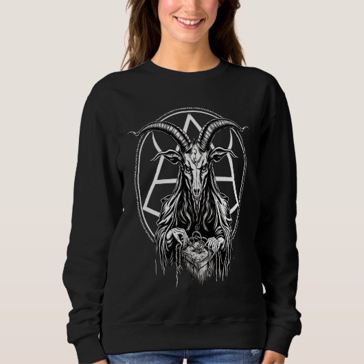 Occult Demon  Witchcraft Baphomet Satan Trui (Voorkant)