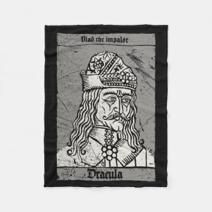 Occult Dracula - Vlad the Impaler Horror Vampire Fleece Deken