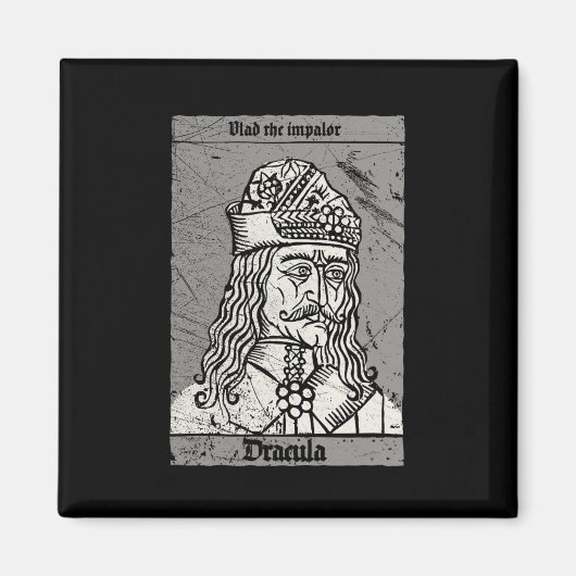 Occult Dracula - Vlad the Impaler Horror Vampire Magneet (Voorkant)