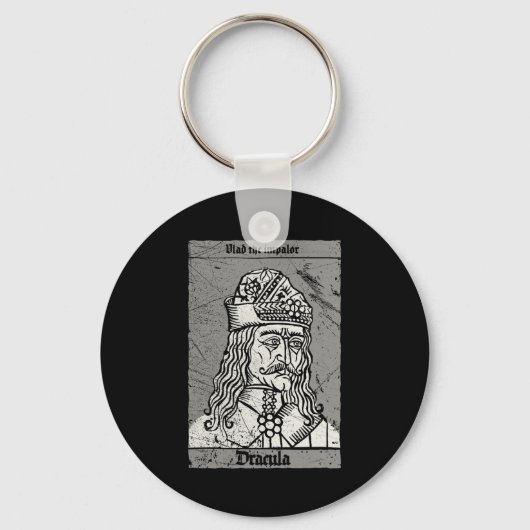 Occult Dracula - Vlad the Impaler Horror Vampire Sleutelhanger (Voorkant)