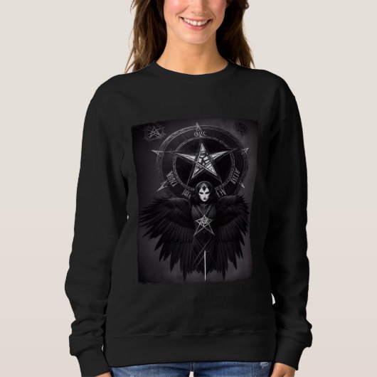 Occult Emo Raven Witchy Goth Aesthetic Grunge Dark Trui (Voorkant)
