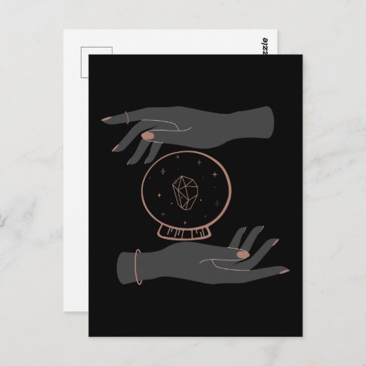 Occult Fortune Teller Wicca Gothic Witchcraft Briefkaart (Voorkant / Achterkant)