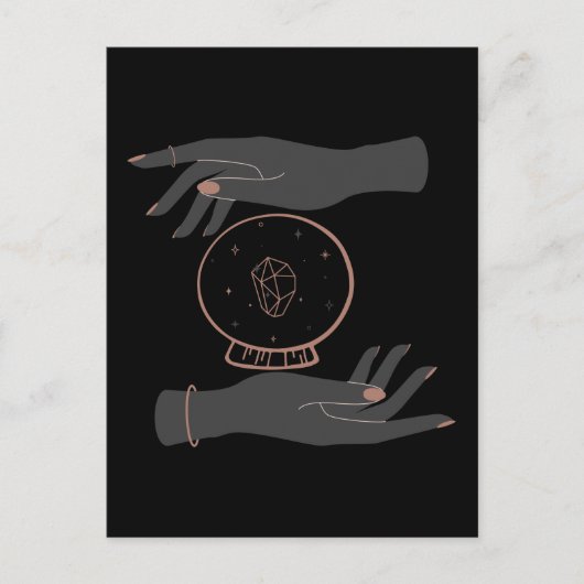 Occult Fortune Teller Wicca Gothic Witchcraft Briefkaart (Voorkant)