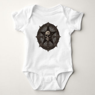 Occult geïnspireerde Death Metal Logo voor kinderk Romper