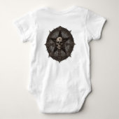 Occult geïnspireerde Death Metal Logo voor kinderk Romper (Achterkant)