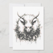 Occult Gothic Baby Baphomet Feestdagenkaart (Voorkant)