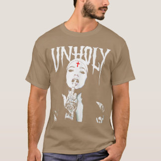 Occult Gothic Dark Satanic Nunattoos Unholy Nun Ho T-shirt