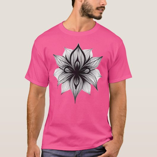 Occult Gothic Flower Floral Dark Punk Gothic T-shirt (Voorkant)