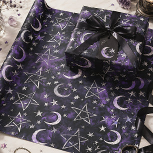 Occult Maan & Pentagram Gotisch Cadeaupapier