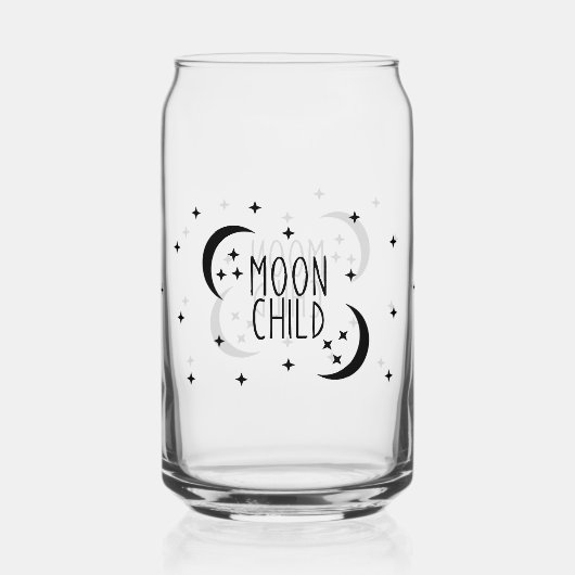Occult Moon Child Gothic Drinkware Blikvorm Glas (Achterkant)