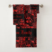 Occult Red Devil Baphomet vlecht Gothic Bad Handdoek (Insitu)