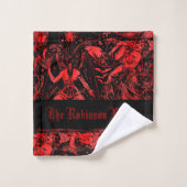 Occult Red Devil Baphomet vlecht Gothic Bad Handdoek (Wasdoekje)