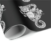 Occult Snake Rozen Wicca Gothic Witchcraft Cadeaupapier (Rol Hoek)