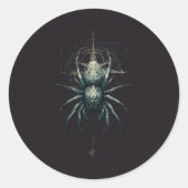 Occult Spider Mystic Geometry Dark Art Ronde Sticker (Voorkant)