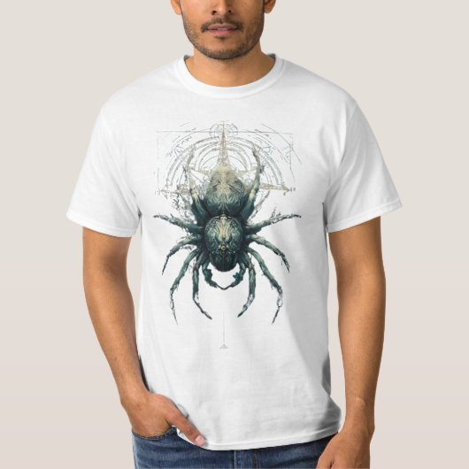 Occult Spider Mystic Geometry Dark Art T-Shirt (Voorkant)
