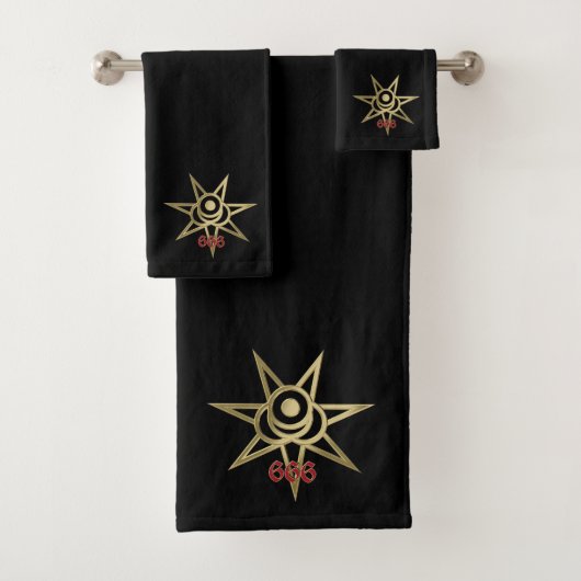 occult symbool septagram bad handdoek (Insitu)