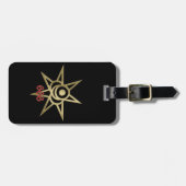 occult symbool septagram bagagelabel (Voorkant horizontaal)